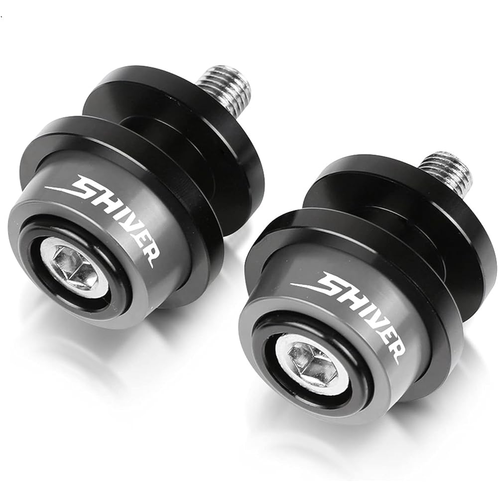 Stand Screw Slider Motorcycle 8mm CNC Bracket Screw Swing Arm Slider Bobbin Compatible with Shiver GT2007-2016 RSV4 RSV1000R Caponord Shiver Tuono (Color: Gray)