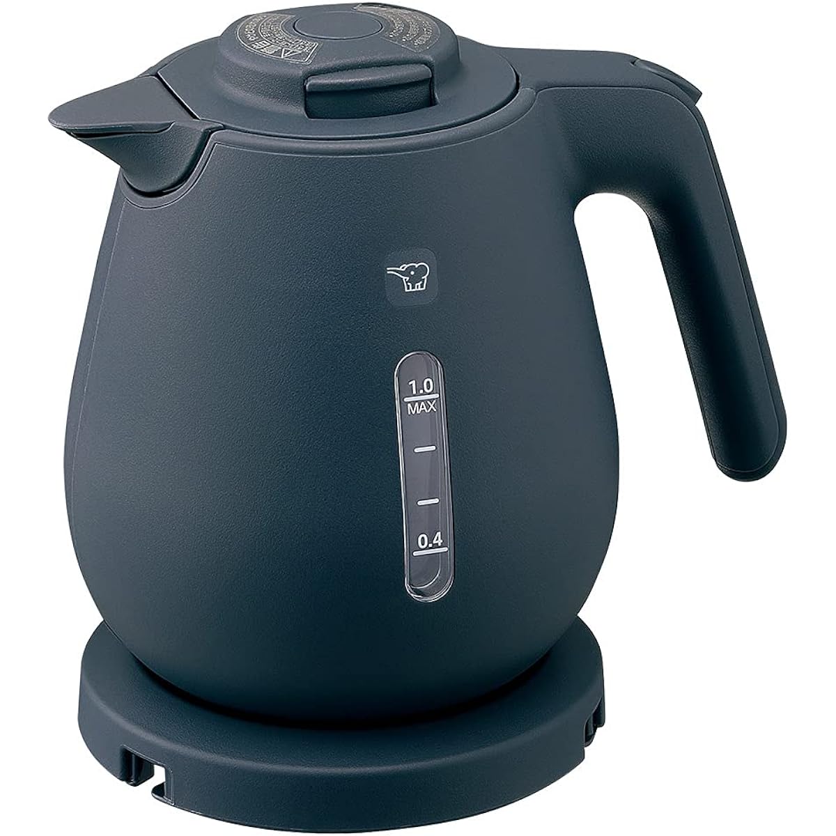 ZOJIRUSHI [Old model/Limited stock] Zojirushi electric kettle 1.0L Compact One cup takes about 60 seconds Safe design Clean Dust block High power 1300W Dark navy CK-DA10-AD