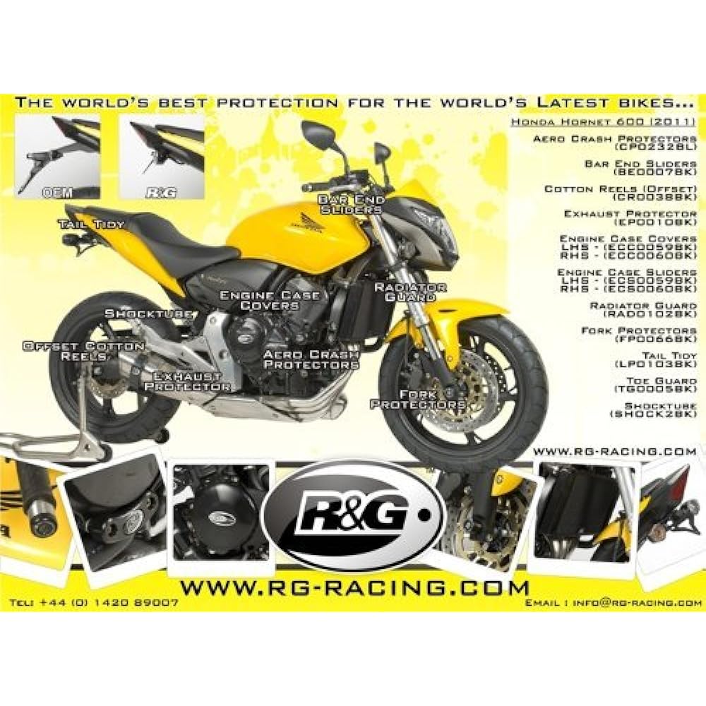 R & G (R & G) Radiator Guard Black CB600F HORNET [Hornet PC41] (11-) RG-RAD02BK