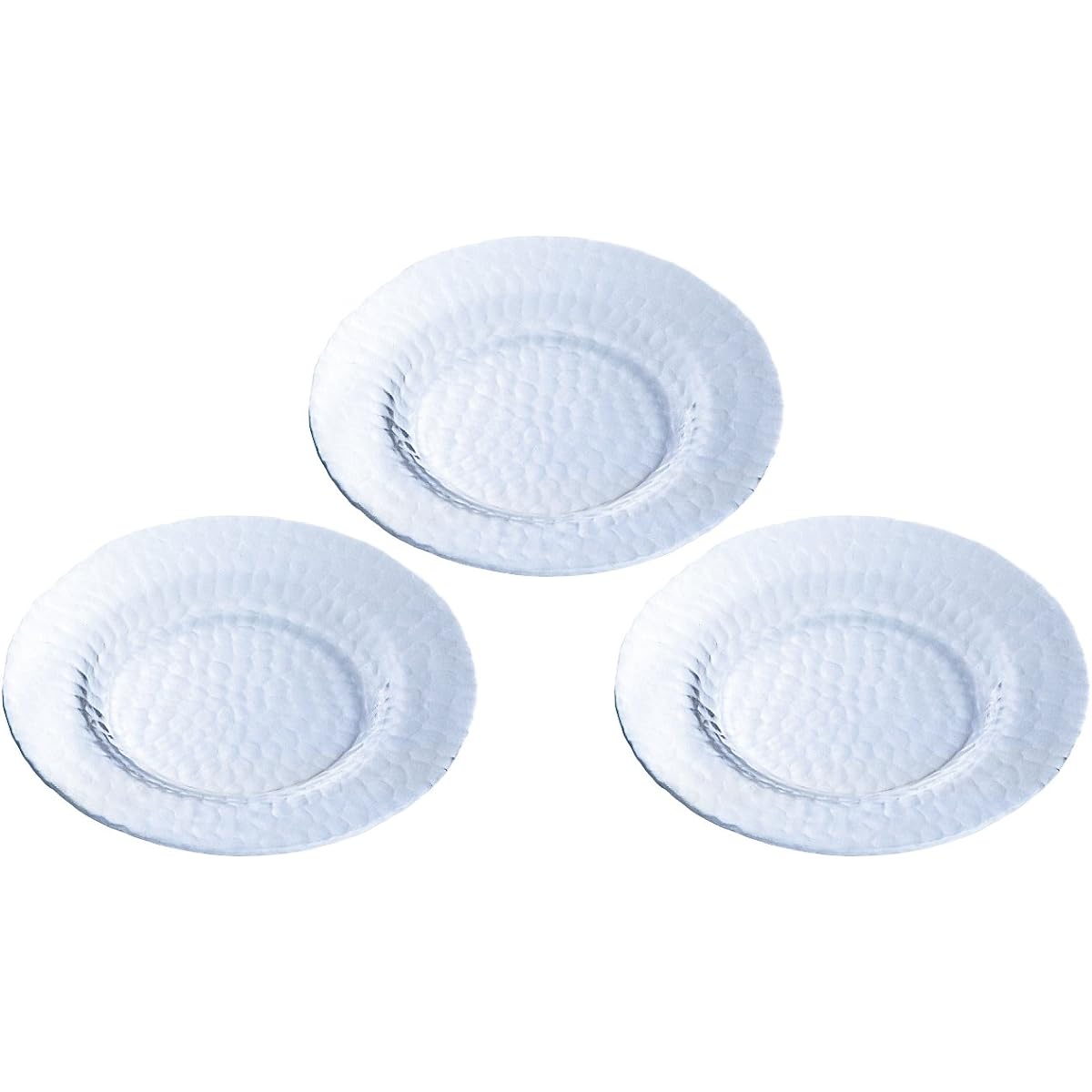 Adelia Glass Plate Clear Maximum 28 x Height 3cm Set of 3 Plates Made in Japan F-79597