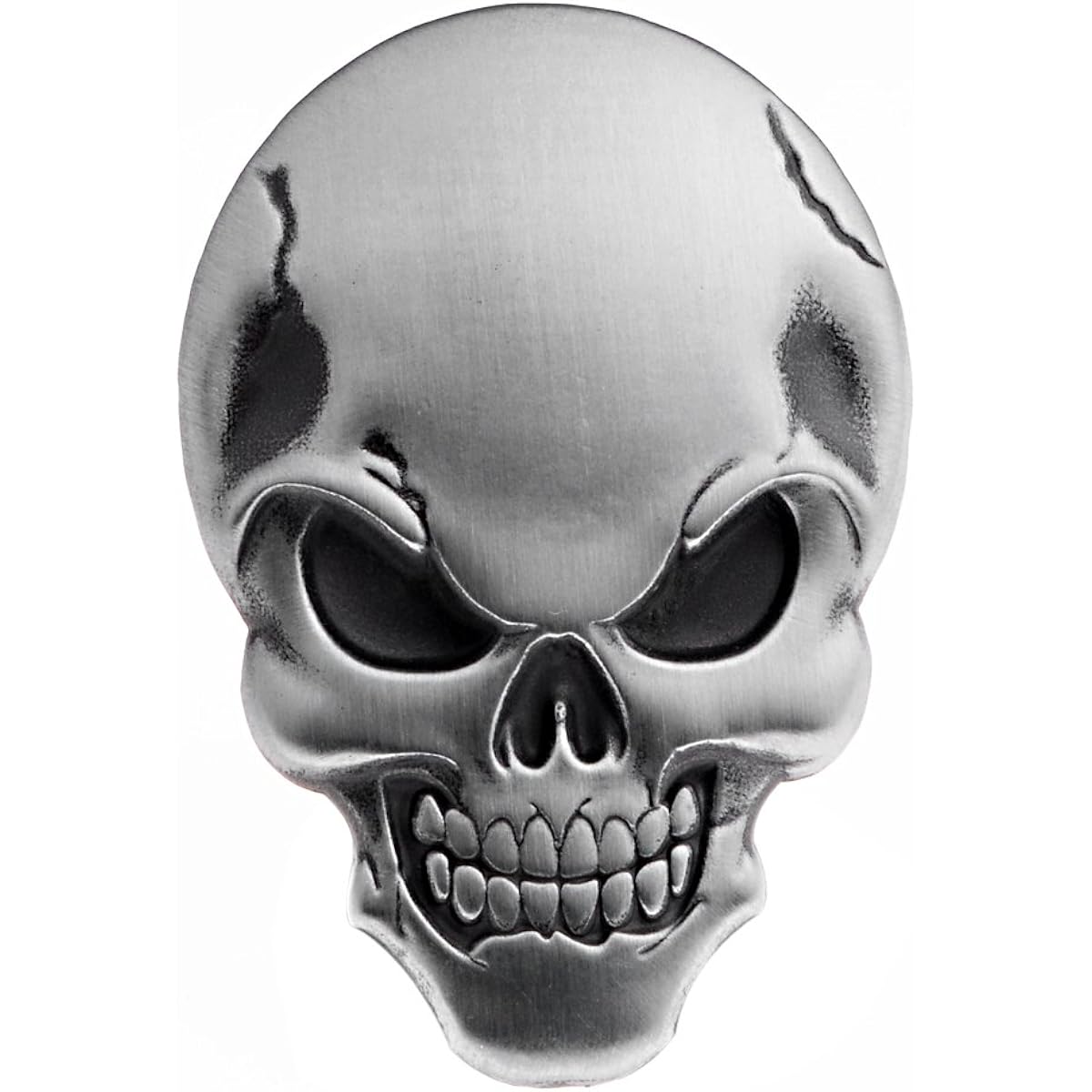 1 X Metal 3D Skull Demon Badge Emblem Sticker Decal Decorative Tank Fender Fairing for Harley Cruiser Bobber CHOPPER Sports Bike