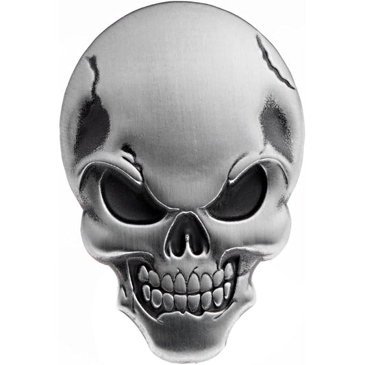 1 X Metal 3D Skull Demon Badge Emblem Sticker Decal Decorative Tank Fender Fairing for Harley Cruiser Bobber CHOPPER Sports Bike