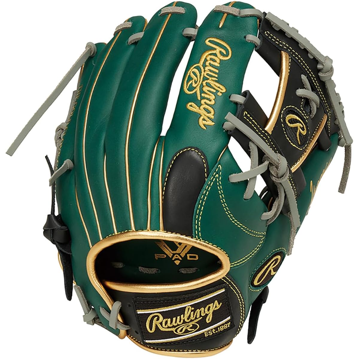 Rawlings Baseball Glove Adult Softball HYPER TECH COLOR SYNC [For Infielders] Size 11.25 GR3FHTCN62 Dark Green/Black *For right-handed throwers