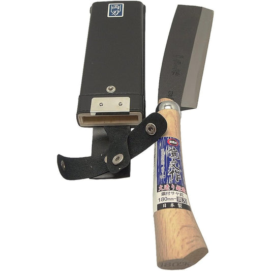 Asaka Kogyo Hisahiro Takanaga Saya Hatchet with Steel 180mm Double Edge