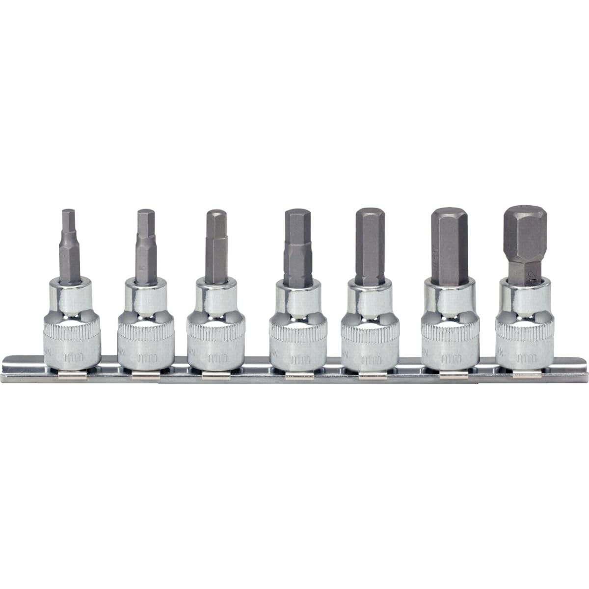 KS TOOLS 3/8" CHROMEplus Bit Socket Set Hexagon 7 Pieces 4-12mm 3/8" CHROMEplus Bit Socket Set hexagon 7 pcs 4-12mm 918.3921