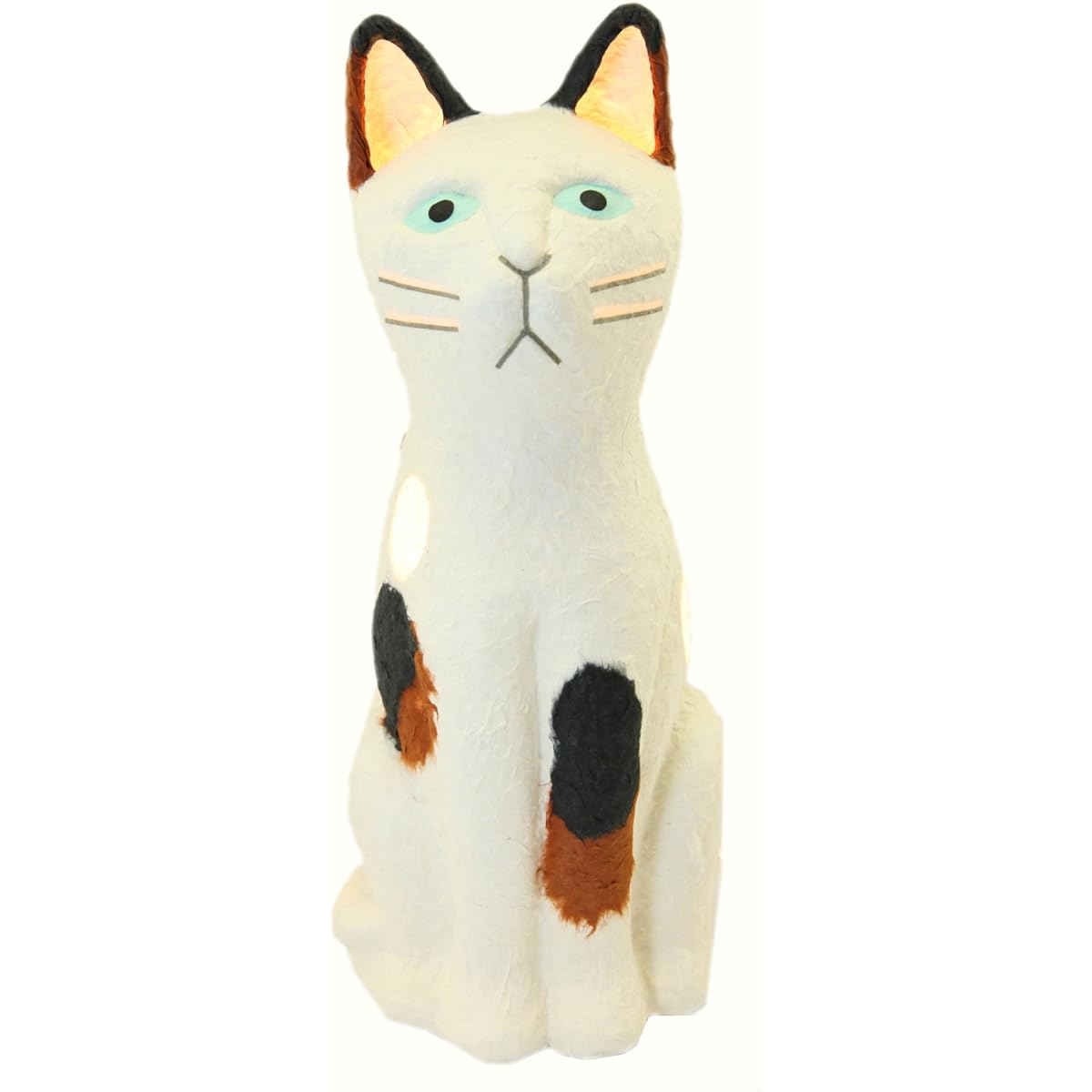 Hidamari Nora Shade Lamp Large Akane Calico Cat Japanese Paper Handmade 100V25W
