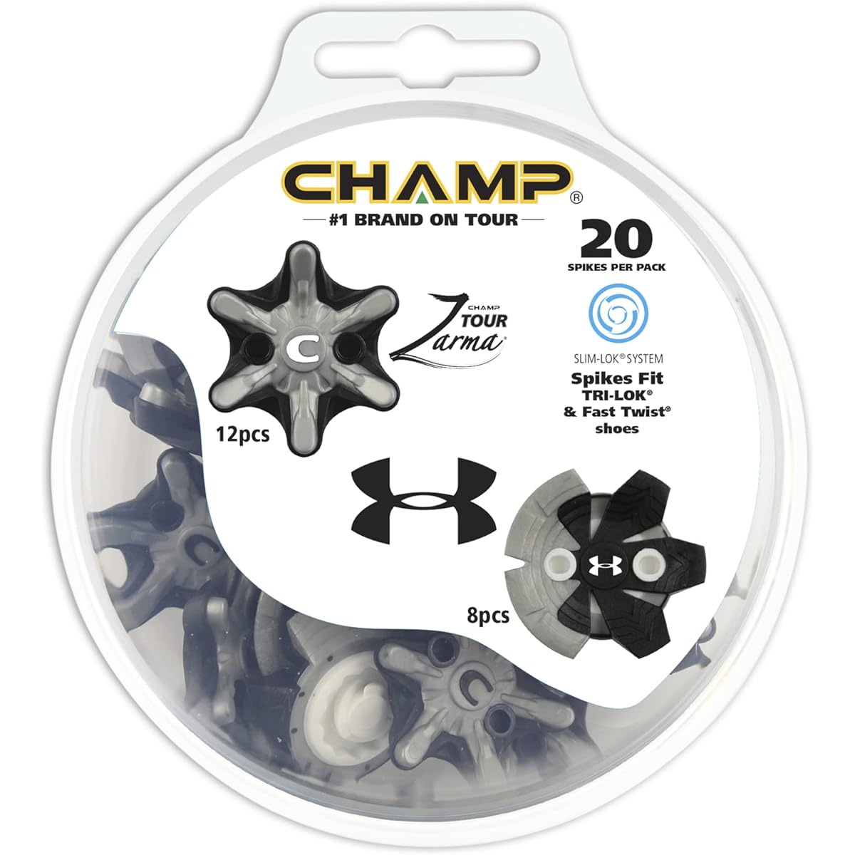 CHAMP Zarma Tour Zarma Tour Slim-Lok (20 pieces) Under Armor exclusive 21540 Black/Silver