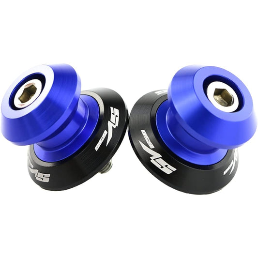 Stand Screw Slider Suitable for Suzuki SV650/S 1999 2000-2007 2008-2011 2012 2016 2017 2018 2019 CNC Alloy Swing Arm Slider Spool Holder Spool (Color: Blue)