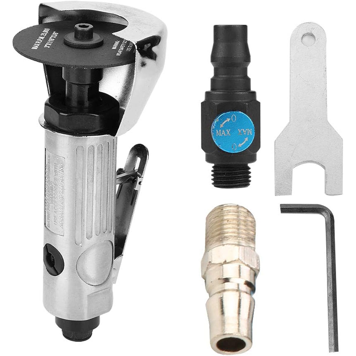3 Inch Air Cut Off Tool 25000rpm 6-8kg/cm2 Adjustable Round High Speed Polishing Pad Air Cutter Pneumatic Cutting Machine Metal Cutting Shears(3")