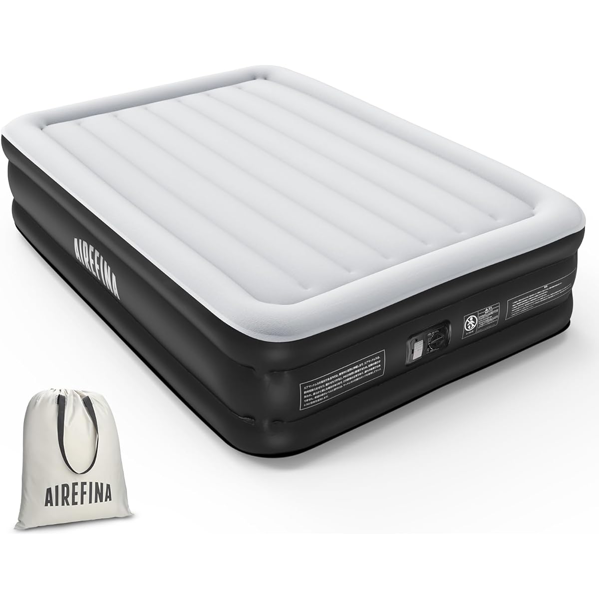 Airefina Air Bed, Air Mattress, Air Bed, Automatic Inflation, Semi-double, Sleeping in the Car, Simple, Built-in Electric Pump, For Camping, Load Capacity 295kg, Length 190 x Width 137 x Thickness 46cm