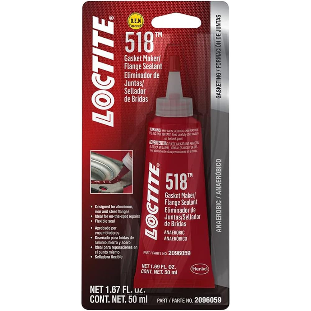 Loctite 2096059 1 Pack Gasket Maker 518 Anaerbc50ml/1.69oz