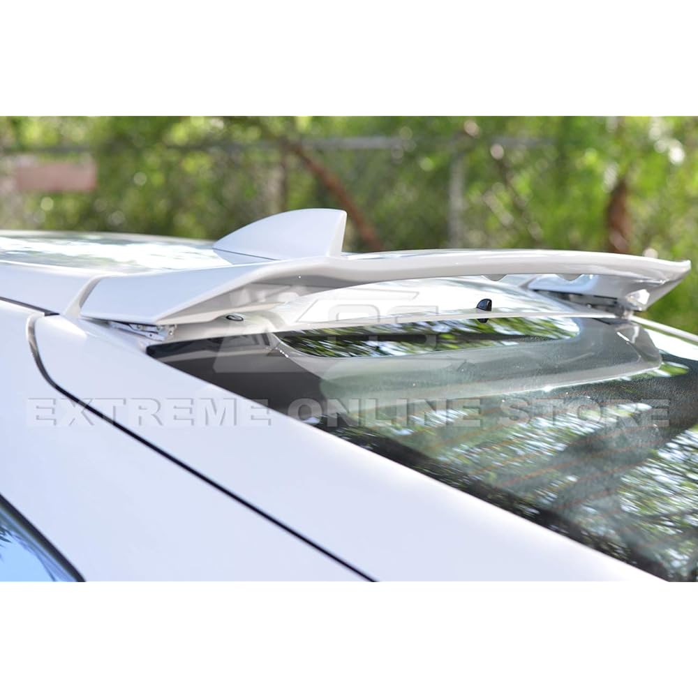 Replacement for Honda Civic Hatchback Model since 2016 | EOS Alumite Silver Reaf Wing Spoiler Riser Extender Kit