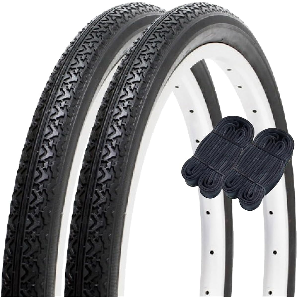 Shinko 20 inch bicycle tire tube set of 2 each, pair roll standard tire 20 x 1.75 black H/E SR133 60255
