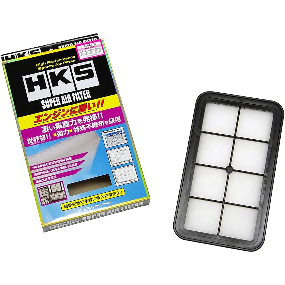 HKS Super Air Filter Kei HN22S HN21S,HN11S MR Wagon MF21S Alto/Alto Works HA22S, HA12S Wagon R TA-MC22S.TA-MC12S.MC21S,MC11S Wagon R Solio MA64S Wagon R Plus MA63S Wagon R Wide MA61S Air Cleaner 70017-AS102