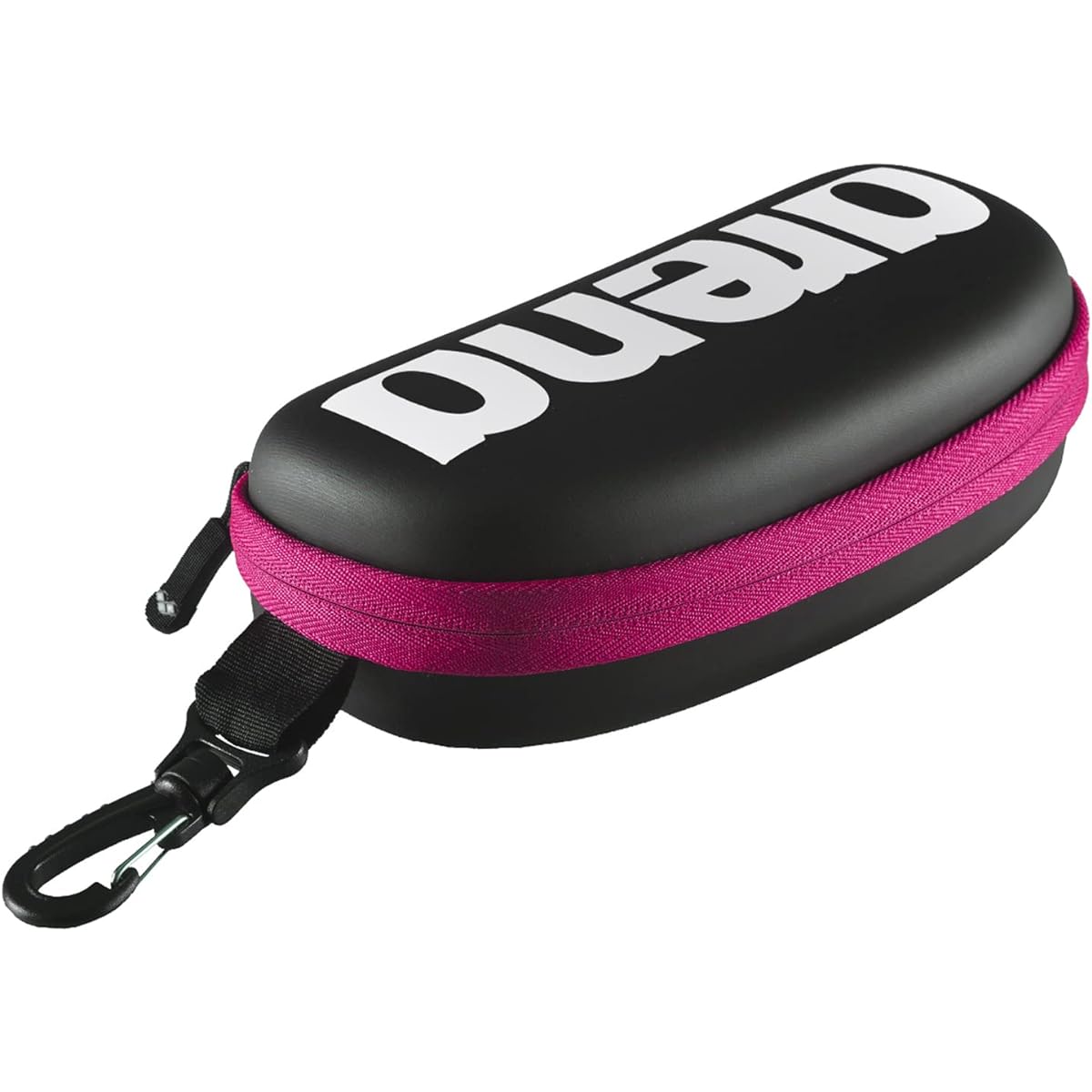 (19x8x6 cm, black-White-fuchsia) - Arena Goggle Case