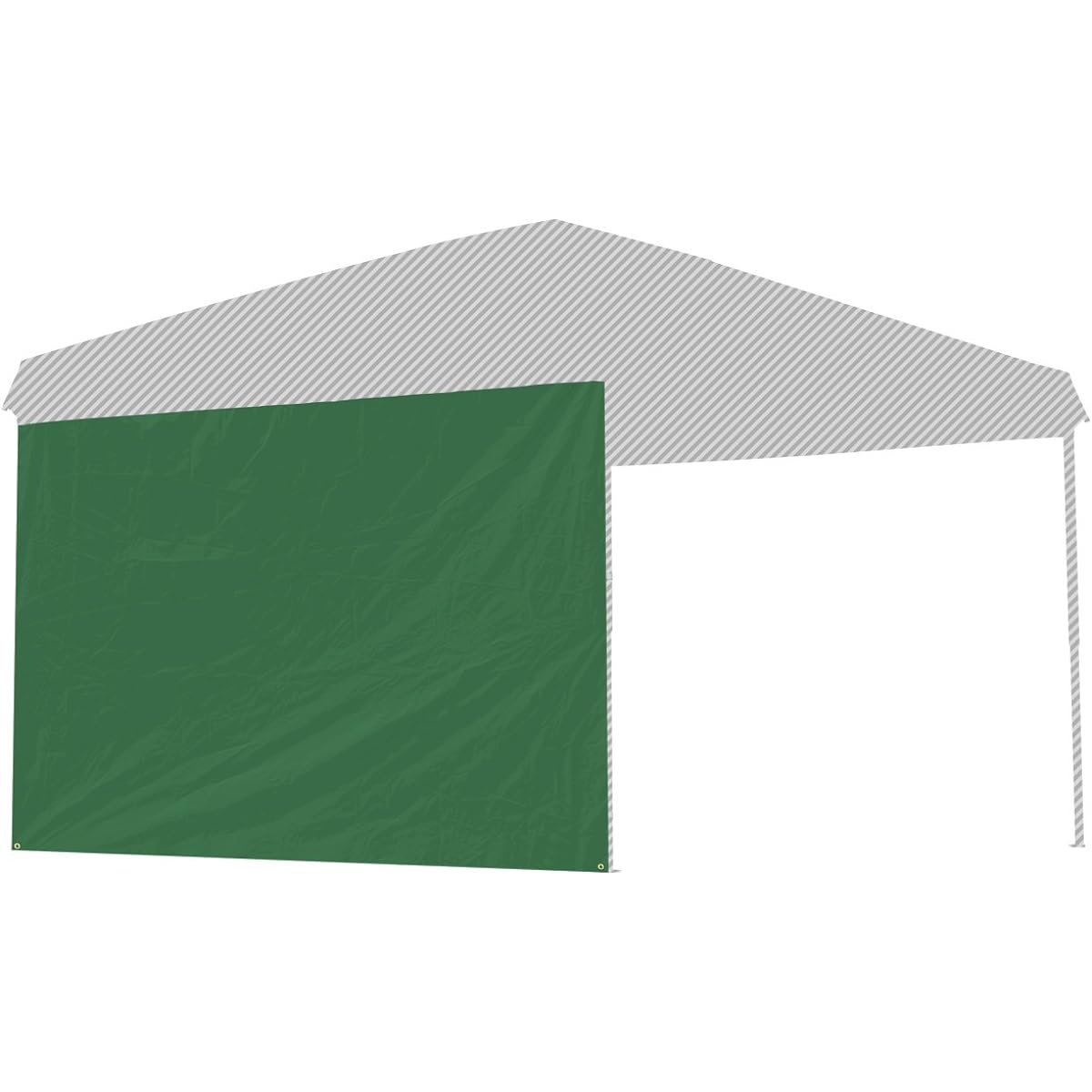 FIELDOOR Tarp Tent 3.0m x 3.0m Dedicated Side Sheet (Horizontal Curtain) Wall Screen Type (Green) Common to Steel and Aluminum (G3 Model)