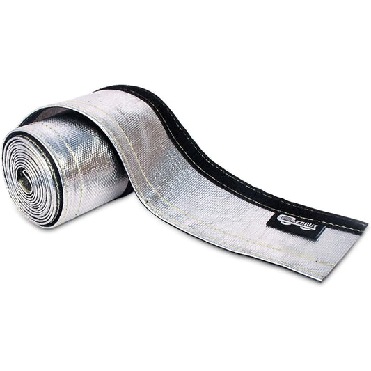 Heat Shroud Sleeve Aluminum Plating Sleeve Express Aluminum Plated Hose Silver Hose Hose Wire Protection Barrier Hook and Loop Clogger 3/4 inch I.D.X 10 Feat 1 inch I.D.X 10 Feet