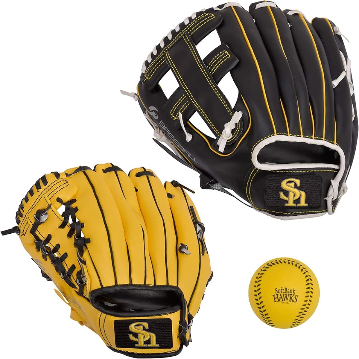 Fukuoka Softbank Hawks x GP (Geepee) Parent and child catch ball set, soft ball included