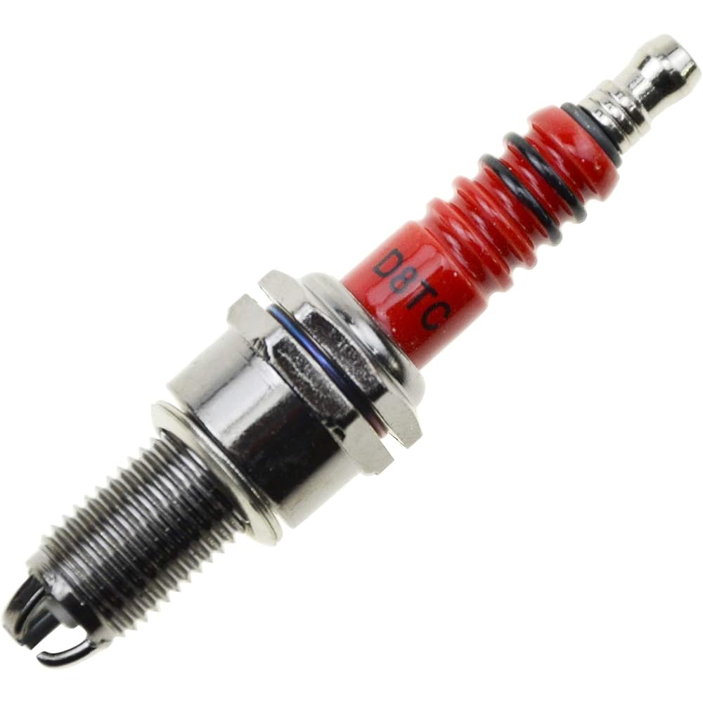 GOOFIT D8TC 3 Electrode Spark Plug CG 125cc 150cc 200cc 250cc CF250 4 Stroke Gasoline Engine ATV Motorcycle Scooter Pack of 4