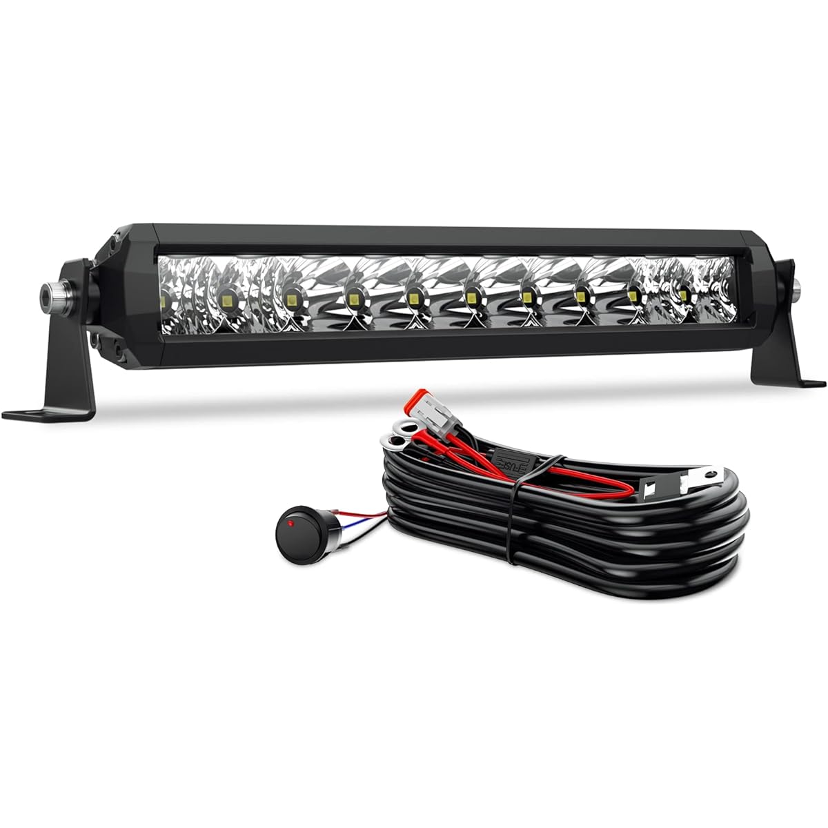 LED light bar 10 inch 4WDKING screwless 50W IP69K waterproof off -road combo LED work light DT wiring ultra -high -brightness truck driving Fog lamp ford F150 Polaris RZR RZR Geep rangler