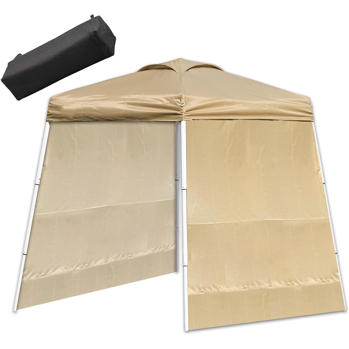 ENDLESS BASE Tarp Tent 1.5m x 1.5m with 2 side sheets One-touch [Easy to assemble! ] Air ventilation UV protection water resistant storage case 74100011(81216)