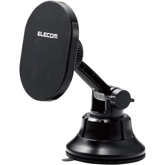 ELECOM Smartphone Holder Car Magnetic Type [For iPhone12 Series] Gel Suction Cup Black P-CARS14BK