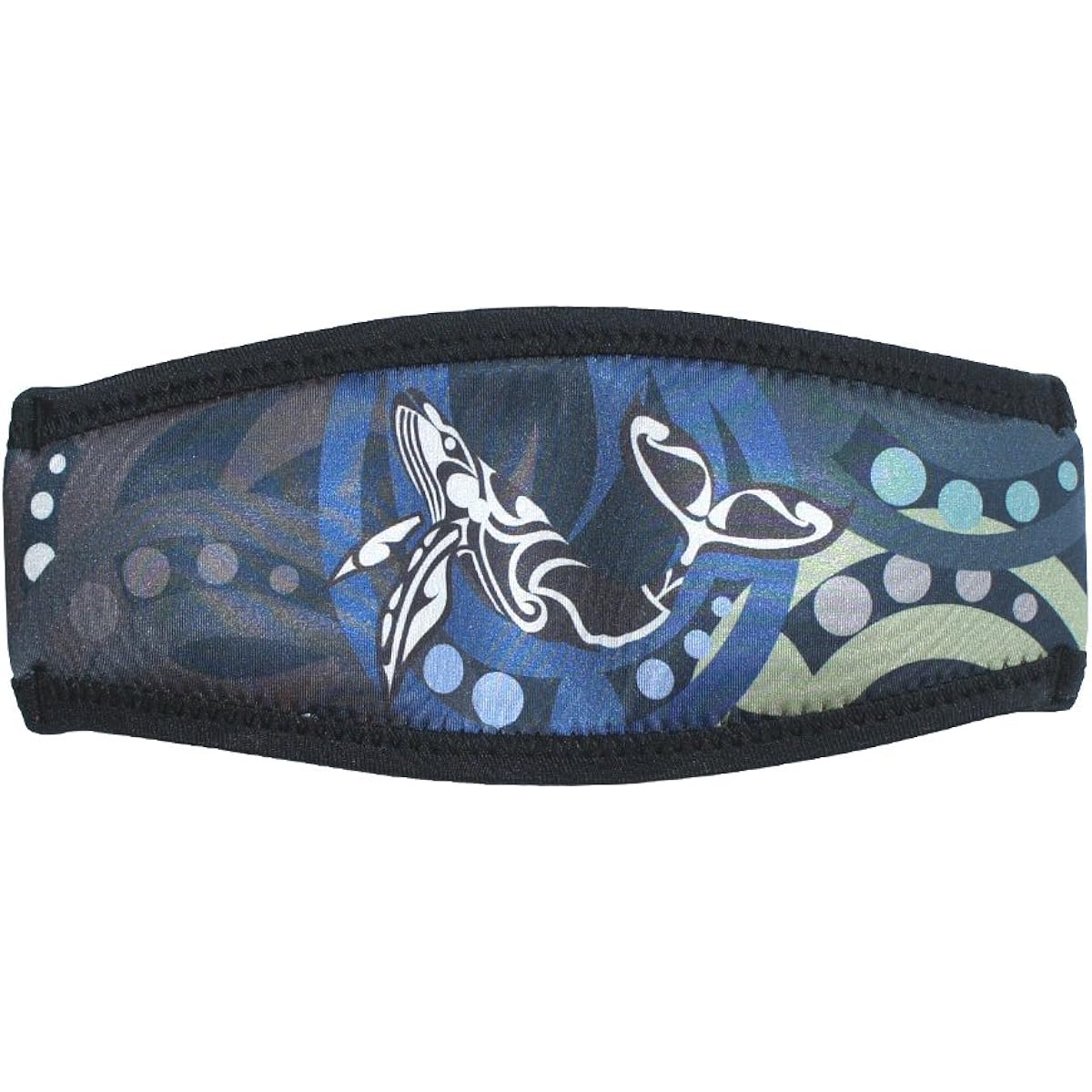 SeaCanary Snorkeling Diving Mask Strap Cover Macau Whale Black