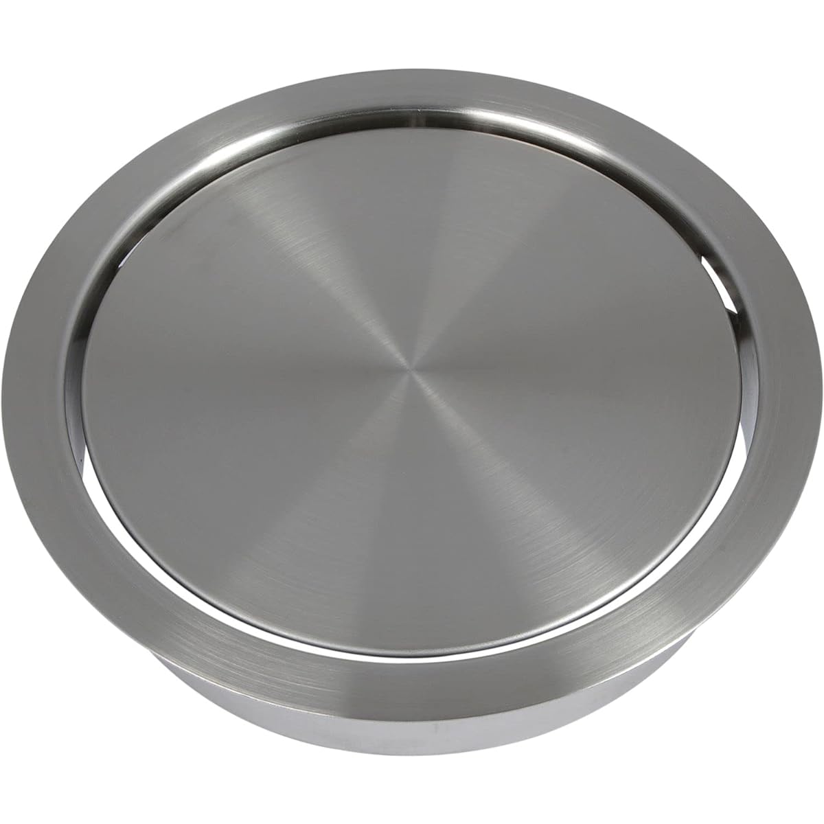 Sugatsune Industries Lamp Mark Stainless Steel Scrap Inlet with Lid AD-GD015-HL
