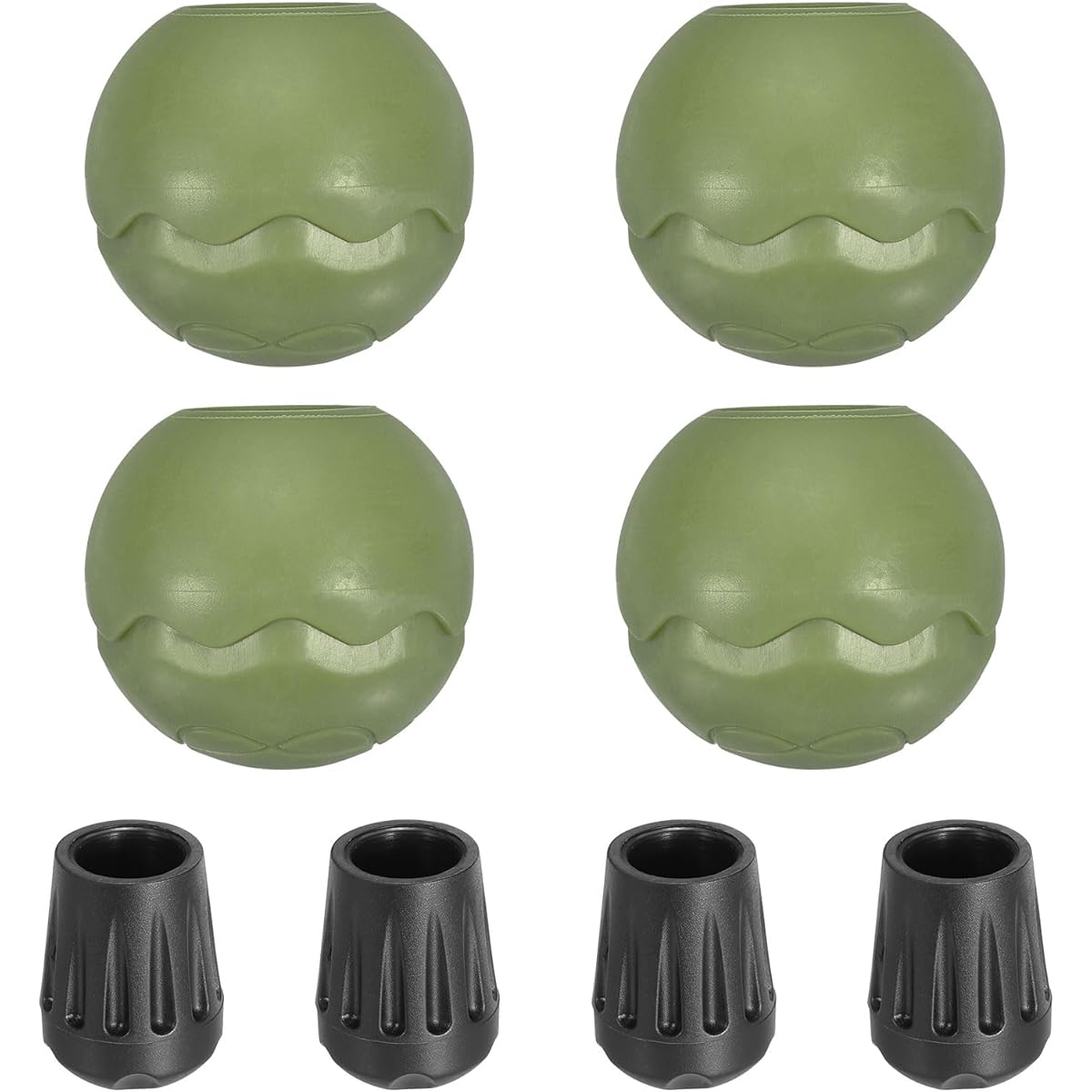 PATIKIL 0.55" Chair Leg Replacement Set of 4 TPE for Outdoor Camping Chair Leg Tip Ball Cap Folding Chair Leg Bottom Protection Suitable for 0.55" (14mm) Chair Legs Green