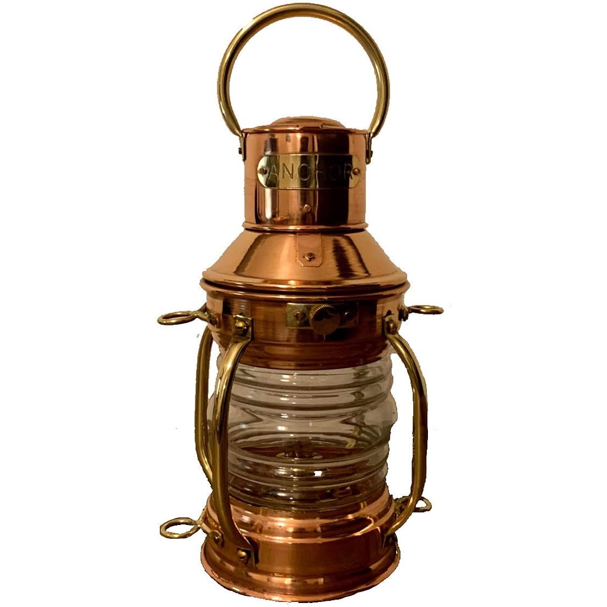 Roost Outdoors Copper Oil Ship Lantern (Copper Copper Oil Lantern Ship Lamp Ship Light) Nelson Lamp Anchor Lamp Kerosene Lantern Brass Lantern Brass Lantern Simple Japanese Instruction Manual Included [Oil Leak Prevented] 18.5cm