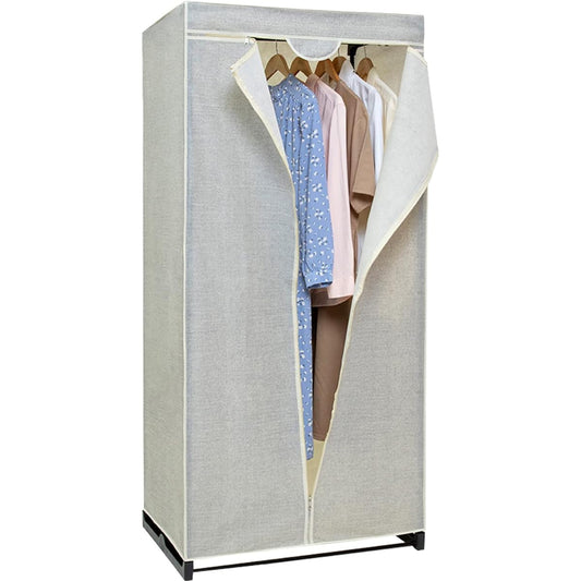 Astro 310-24 Wardrobe Wardrobe Wardrobe W29.5 x D19.7 x Height 63.0 inches (75 x 50 x 160 cm), Natural Easy to Store Clothes, Breathable, Moisture and Odor Resistant Full Coverage, Tool-less Easy