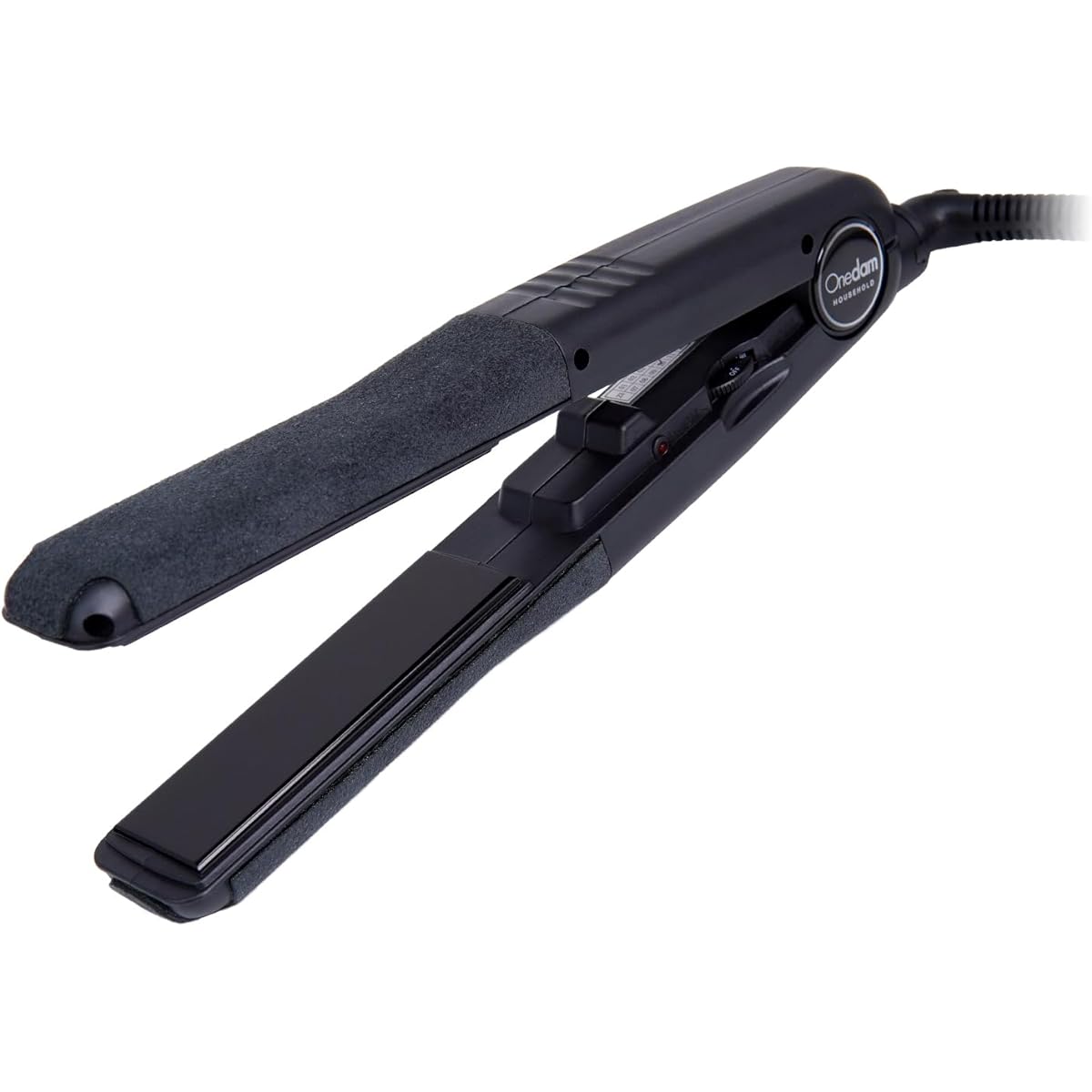 Onedom General Straight Iron 25mm Bangs Fluffy Curls Korean Mash Wolf 60℃~200℃ BiB Infrared Plate Automatic Power Off Silicone Cover Included AHI-251C (Black)