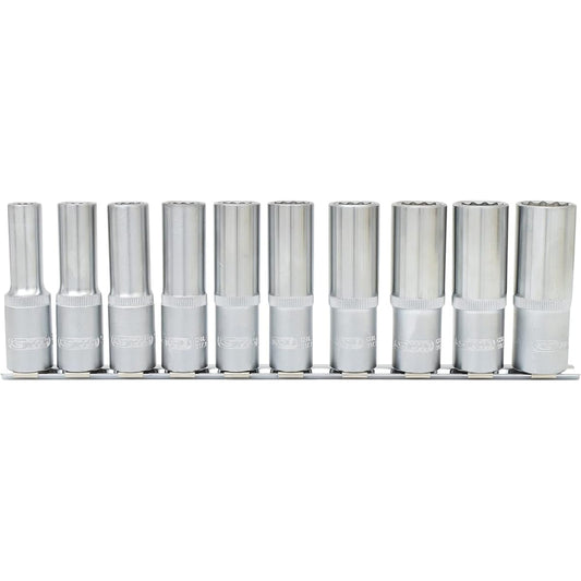 KS TOOLS 1/2" 12 Point socket set deep 10 pcs 917.1750