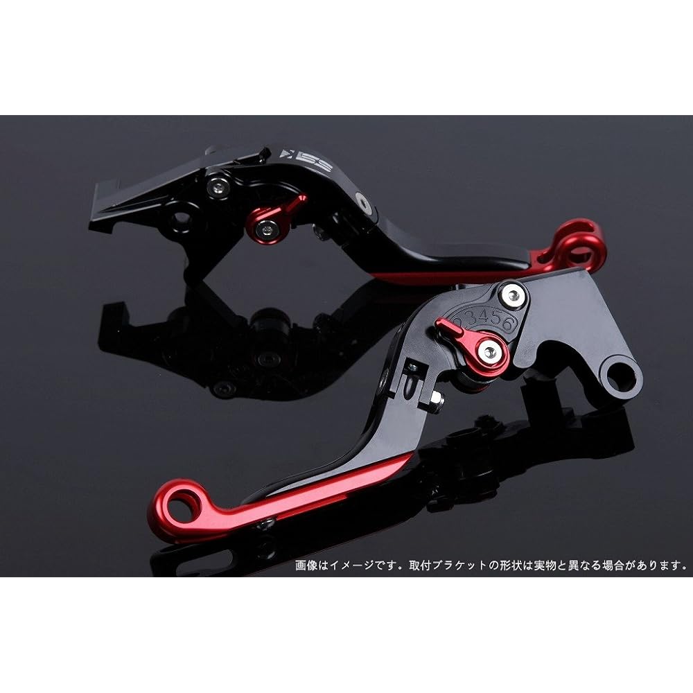 SSK Foldable Extension Adjustment Lever Clutch & Brake Set Lever Body: Black Adjustment: Red Extension: Red (YZF-R25/YZF-R3 2015-)(MT-25/MT-03 2016-) YA0406045-RD-RD