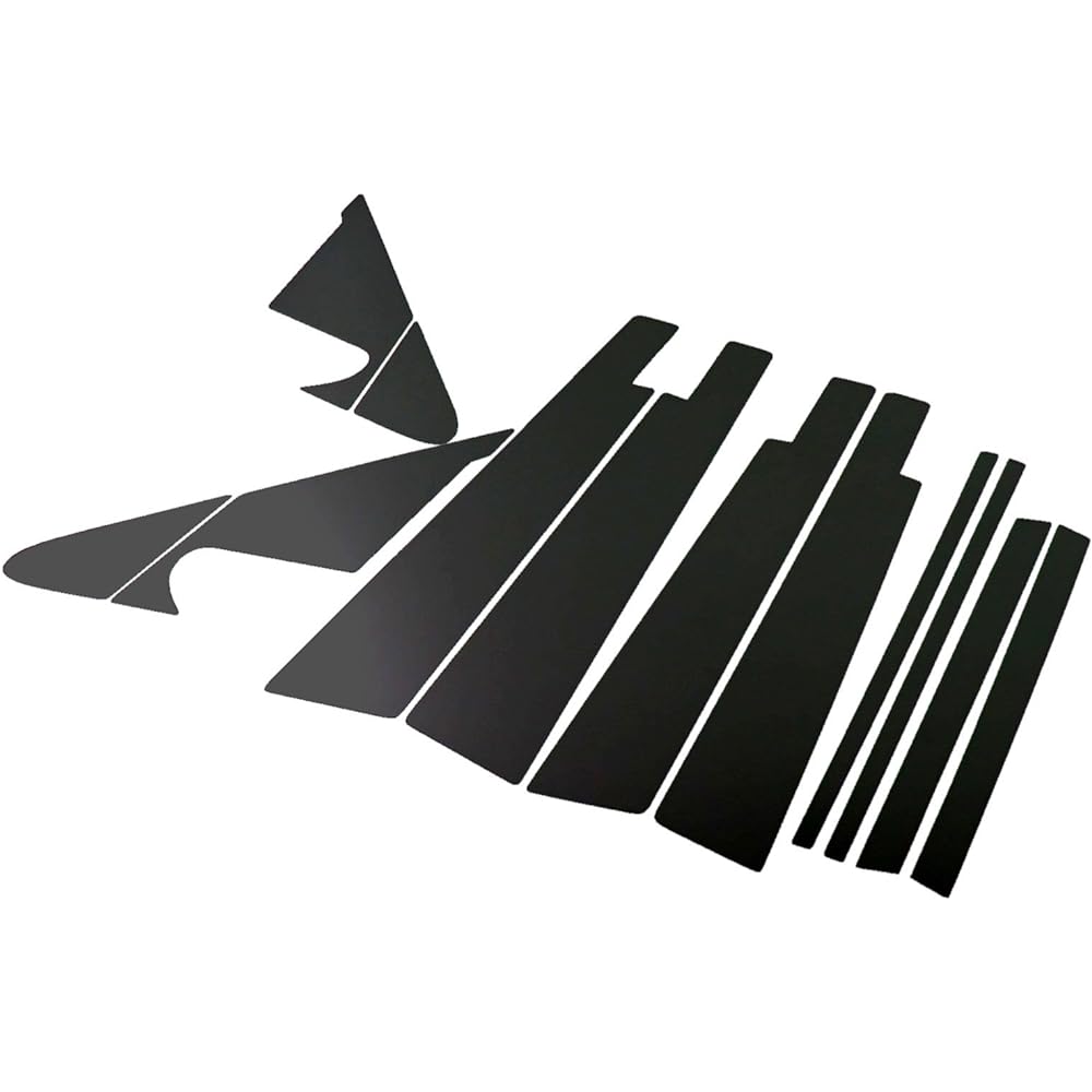 BRIGHTZ Vanguard 30 Series Super Mirror Black Plated Pillar Panel Cover 12PC with Visor [PIL-BLA-107] Vanguard 4963