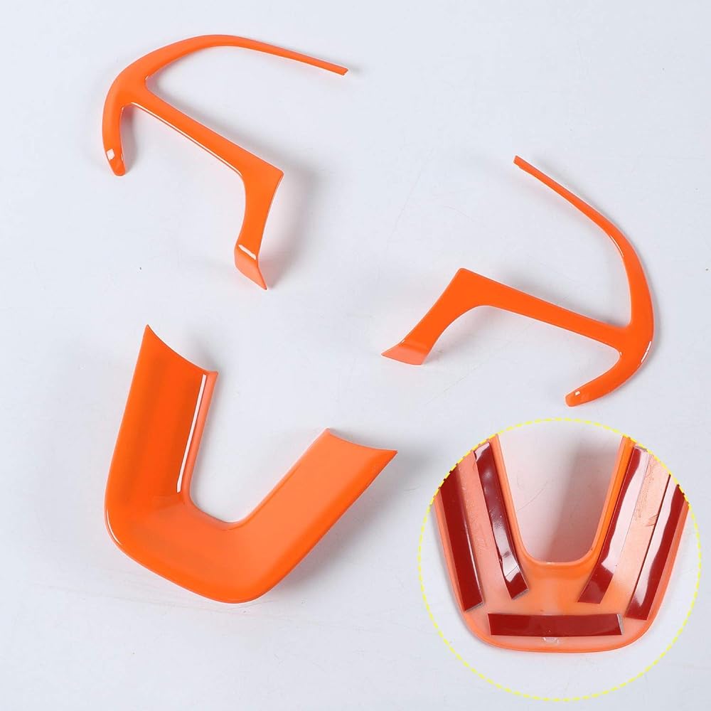 VOODONALA Challeners Steering Wheel Rim 2015-222 Dodge Challenger, Charger, 2014-2019 Dodge Duranco Joup Grand Cheroke SRT8 ABS Orange