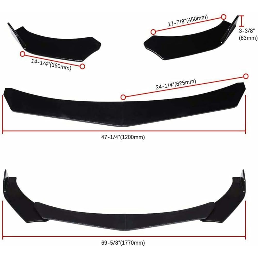 ABX Universal Front Bumper Lip Rip Pojel Puritar Strut Rod Adjustable 8 inch ~ 11 inch Support Splitter Rod Wide Body Kit Most vehicles Honda Accord Civic Mitsubishi Lancer
