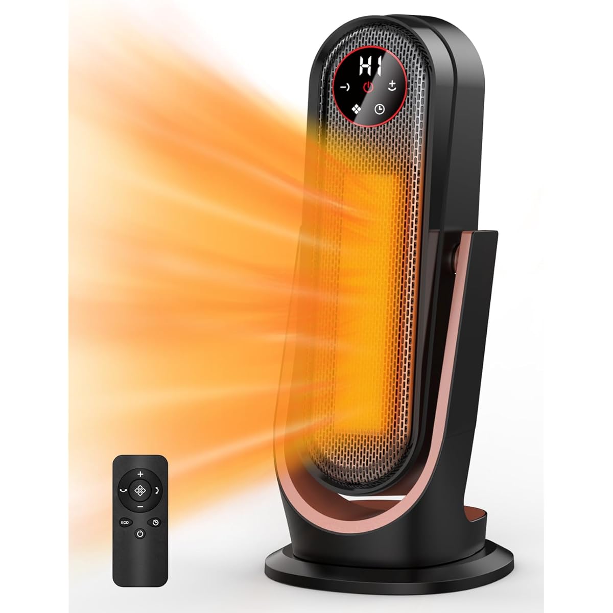 Pogeto Ceramic Heater, Fan Heater, Electric, Energy Saving, Heating Equipment, 900 W/1200 W, Power, Instant Warming, Stylish, Power Saving, Eco Constant Temperature Operation, Timer Function, Large