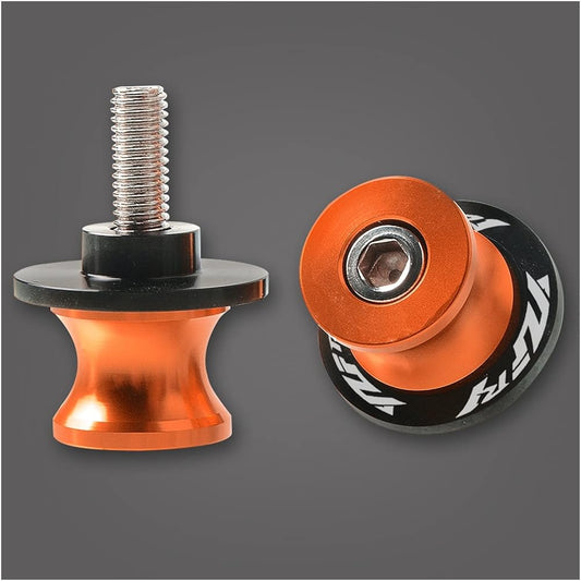 Swing Arm Spool Stand Screw Slider For YA-MA-HA YZF-R1 YZFR1 YZF R1 R1M R1S 2002-2020 2019 2018 2017 Motorcycle Accessories 6MM Swing Arm Slider Spool Stand Screw (Color: Orange)