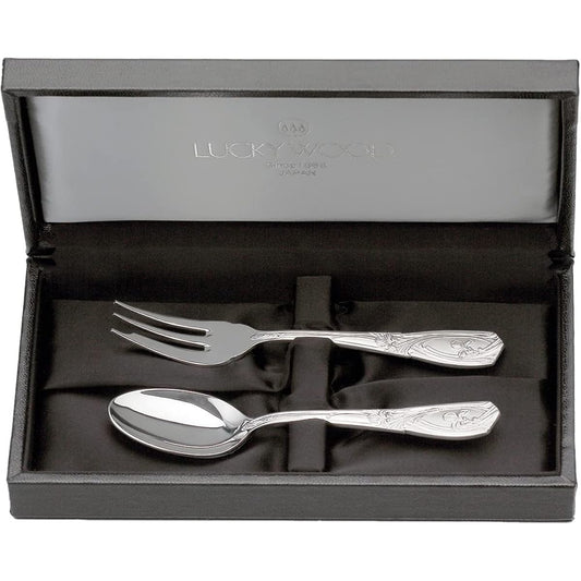 LUCKY WOOD <Paris> 2pc. Tea cake set (nickel silver 20 microns)
