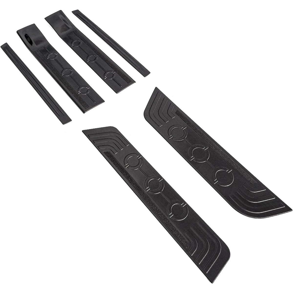 Delica D5 Late Side Scuff Plate Black Hairline Stainless Steel Side Step Cover