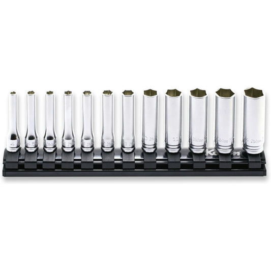 Koken Tools Z-EAL Deep Socket Set with Rail RS2300MZ/12, One 12-pc. Set