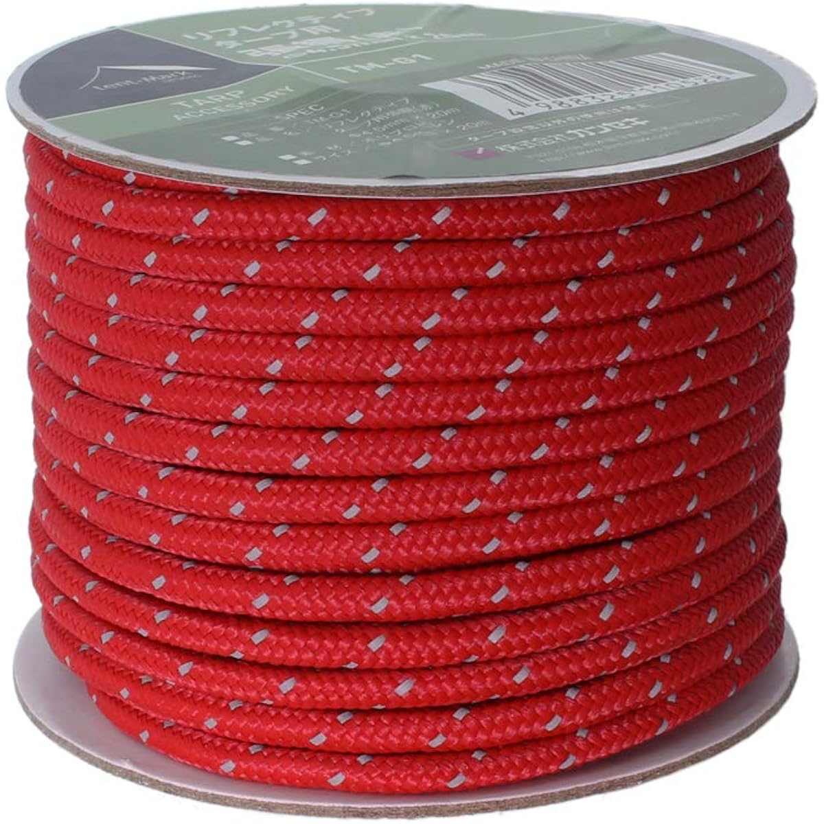 Tenmaku Design Reflective Tarp Guyline Φ4.5mm x 20m [Red]