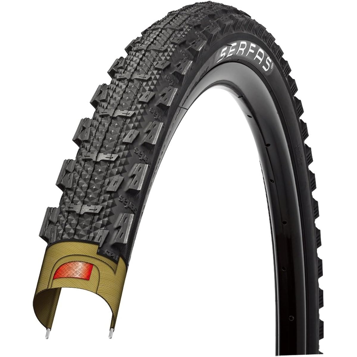 SERFAS Bicycle Tire Vermin Semi-Slick 26X1.9