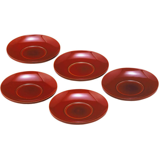 Nakayama lacquerware Hida Shunkei lacquered tea bowl set of 5