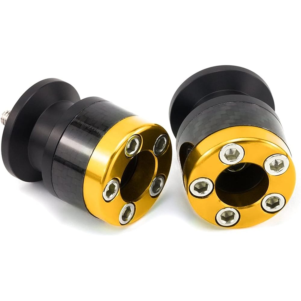 Motorcycle Swing Arm Spool Slider M10 for Kawasaki Ninja ZX6R ZX7R ZX9R ZX10R ZX12R ZX14R Z1000 Z750 10MM Accessories Swing Arm Spool Slider Stand Screw (Color: Gold)