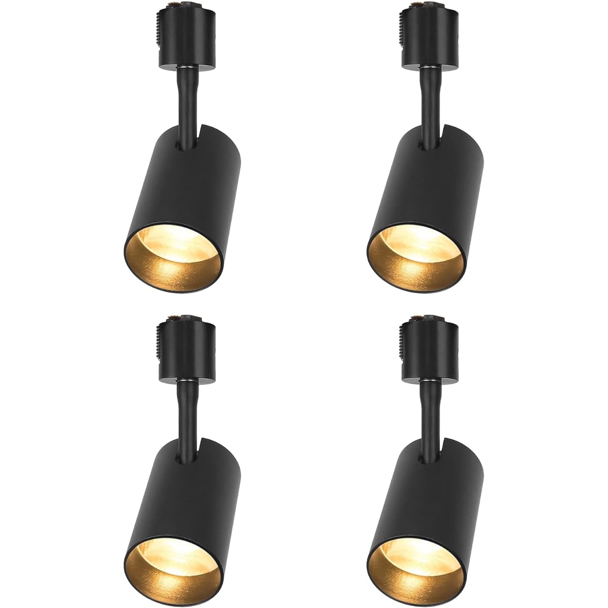 Spotlight for Duct Rails LED Integrated Lighting Set of 4 60W Equivalent 3000K Bulb Color COB10W Built-in LED Indirect Lighting Spotlight for Lighting Rails Easy to Install Lighting Fixture Black
