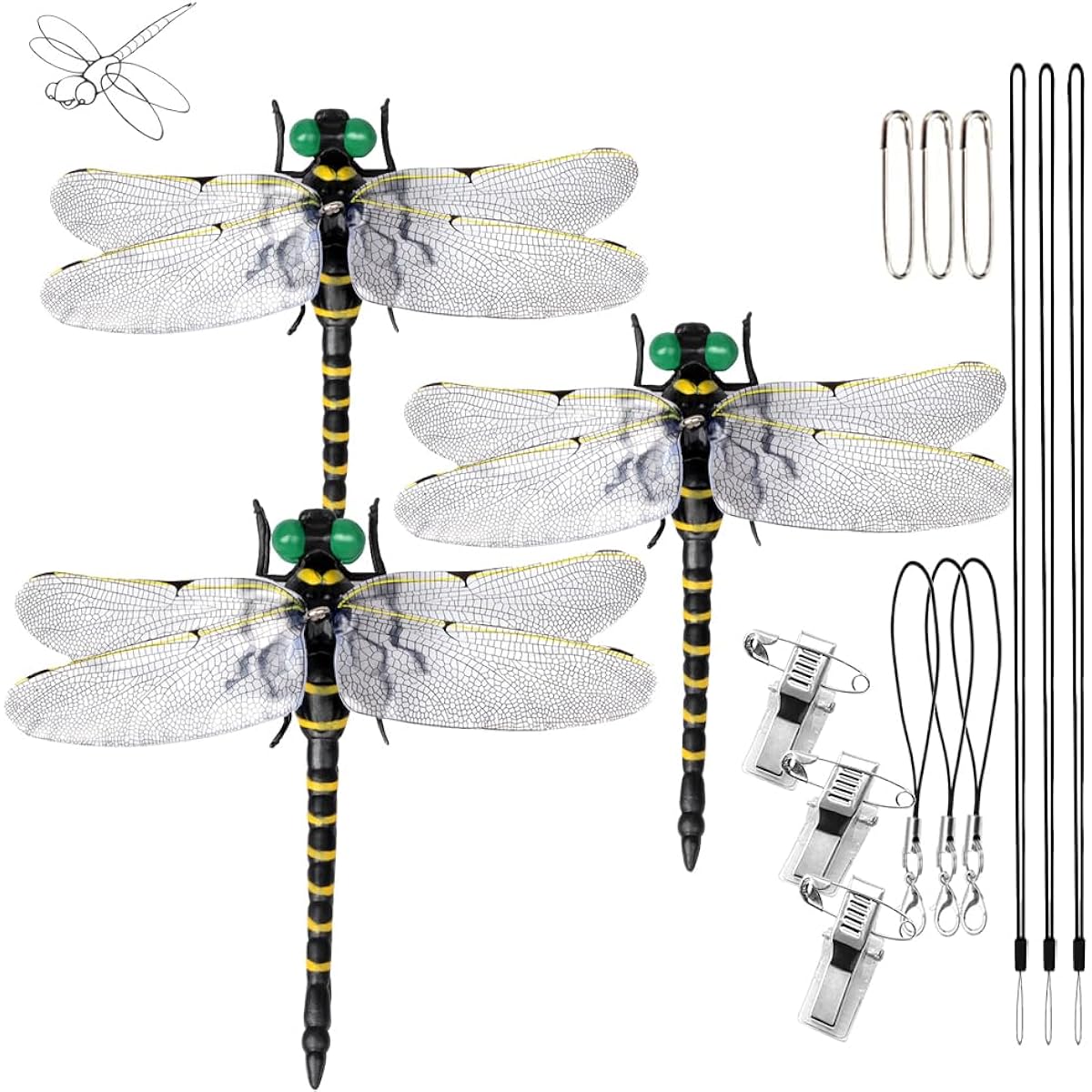 Onyanma Insect Repellent Dragonfly Onyanma Insect Repellent Dragonfly Realistic Size Realistic Dragonfly Dragonfly Bee Repellent Mosquito Repellent Insect Repellent Goods Camping Golf Fishing Mountain Climbing Field Work Entrance Indoor Insect Repellent