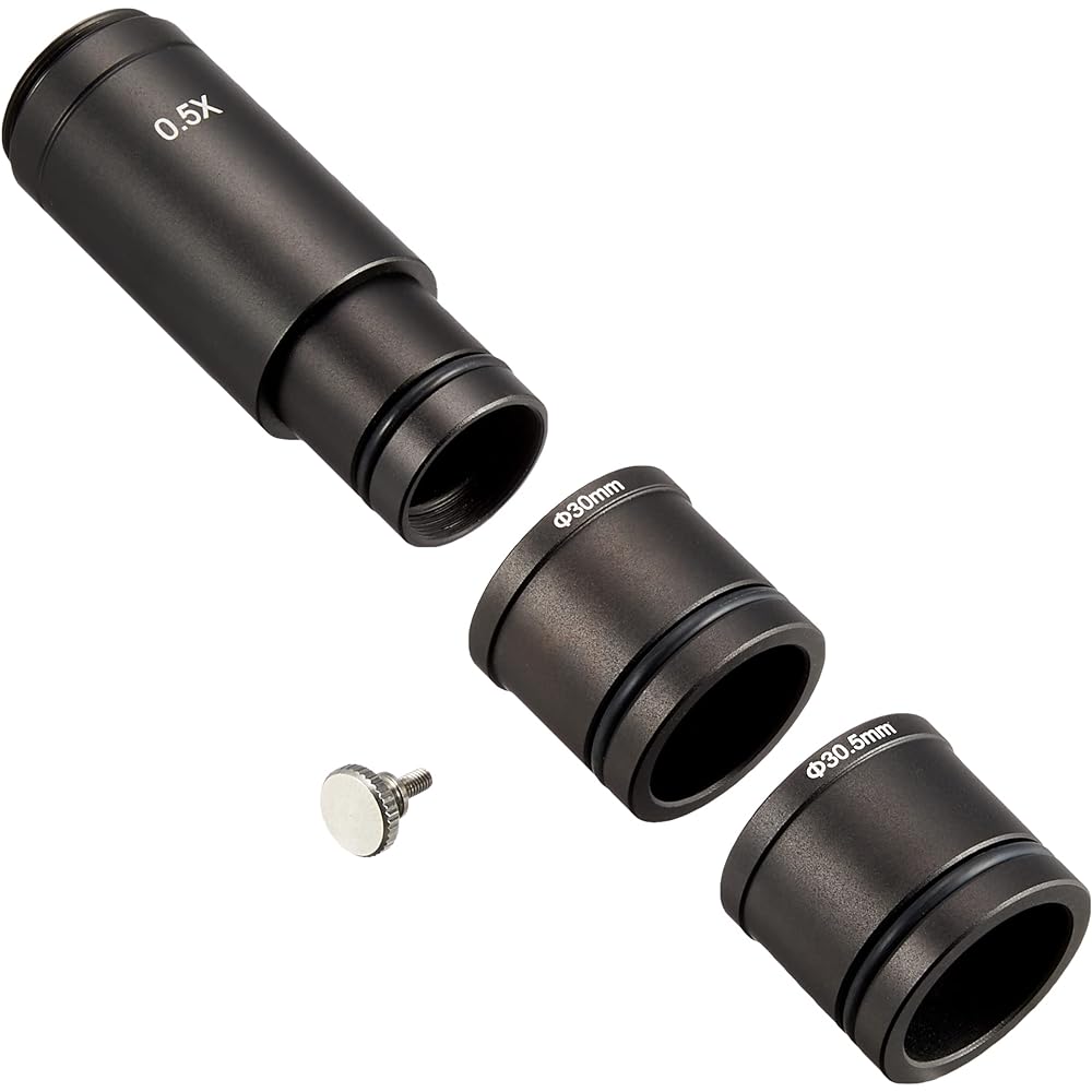 HOZAN Microscope Adapter Can connect C-mount camera to microscope Lens magnification 0.5x Compatible lens barrel: Inner diameter 23.2/30/30.5mmΦ L-845
