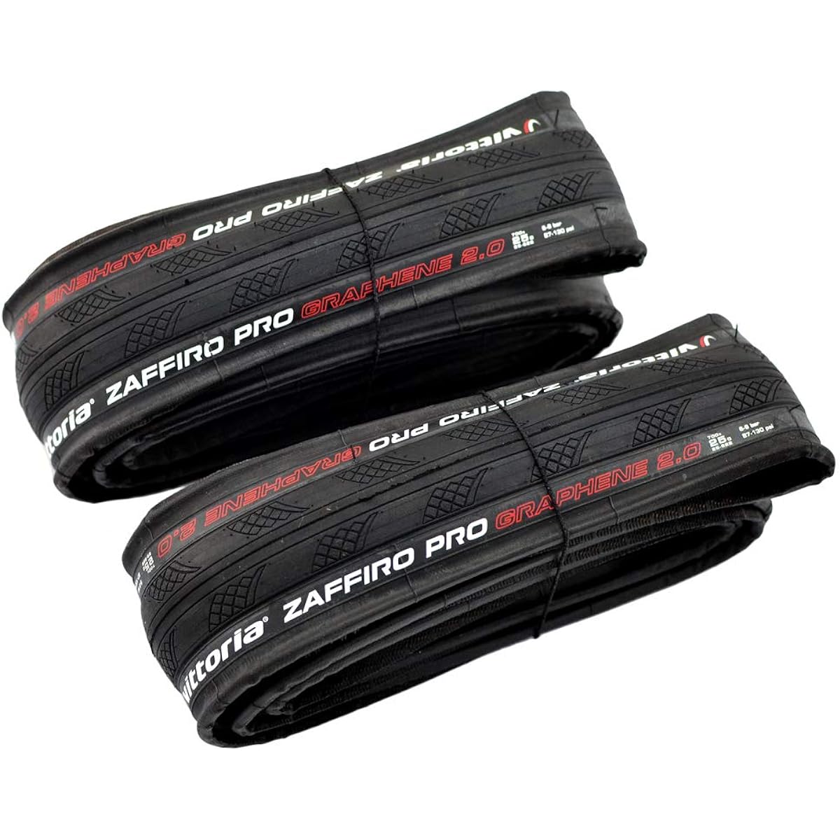 Vittoria Zaffiro Pro G2.0 Graphene Folding Clincher Tire 700x25C, Black, 2 Tire, VT2092